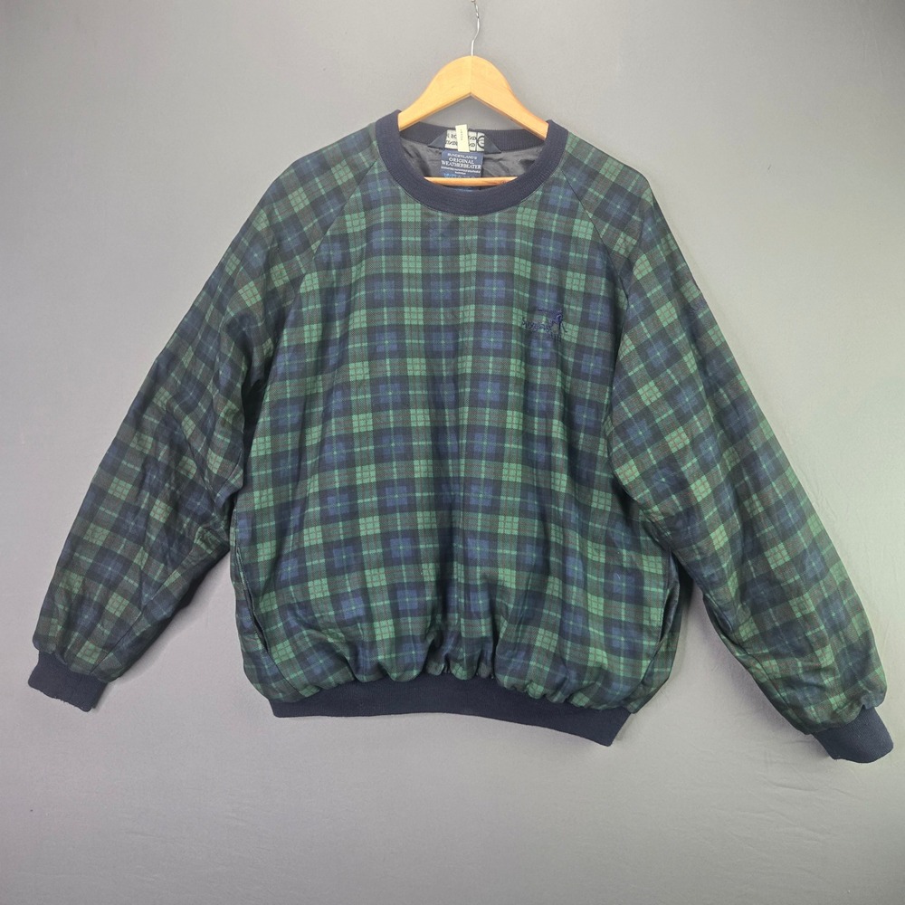Sunderland of Scotland Golf Windbreaker Pullover L Plaid Spyglass Hill